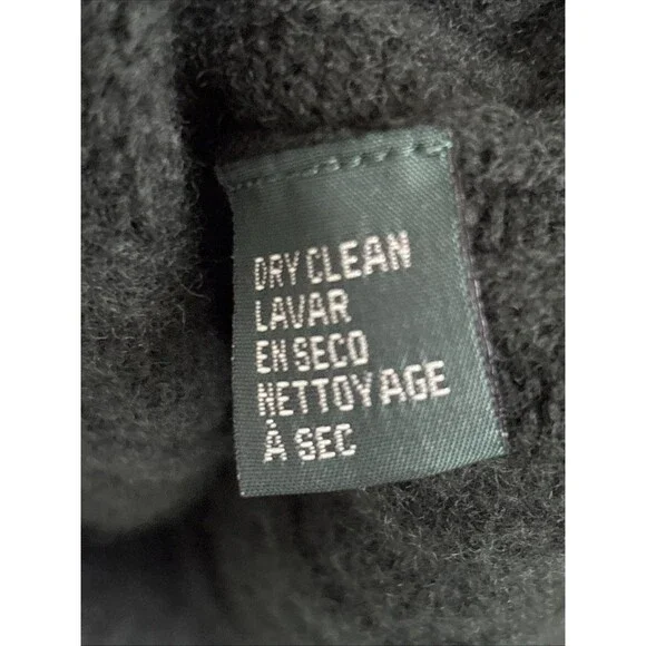 VGC Lauren Ralph Lauren VTG Forest green Lambs wool Cable Knit LRL sweater Sz XL - Picture 7 of 7
